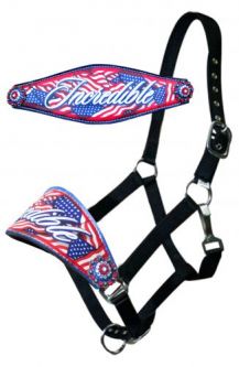 American Flag Bronco Halter