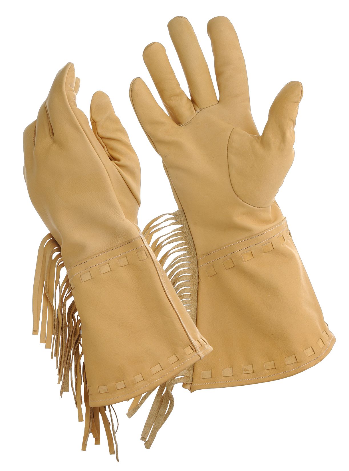 Men's Leather Fringed Frontier Gloves