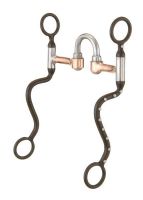 Long Shank Western Correction Bit - Brown Iron - Silver