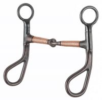 Snaffle Bit with Copper Wrapped Bars - Teardrop Cheeks