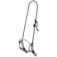 Rope Headstall with Rope Nose/Twisted Dogbone Gag Bit Combo