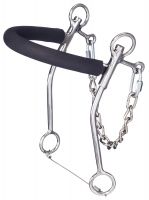 Stainless Steel Hackamore with Rubber Tubing