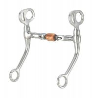 Kelly Silver Star 3 Piece Snaffle Bit with Copper Roller