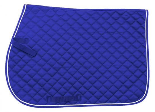 Square Quilted Cotton Comfort English Saddle Pad Horse Riding Pad Blue 