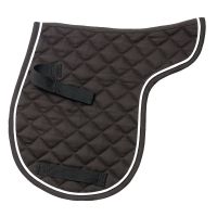 Miniature Horse English Saddle Pad - Black Contour Quilted Comfort