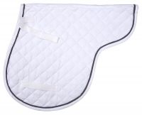 Miniature Horse English Saddle Pad - White Contour Quilted Comfort
