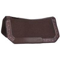Miniature Horse Western Brown Felt Saddle Pad - Starlight Collection 19"x19"