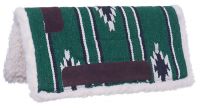 Miniature Horse Western Saddle Pad - Navajo - Green/Black/Cream