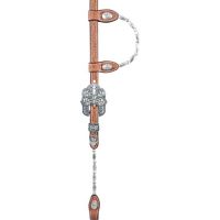 SS Fine Silver Ferrule Double Ear Show Headstall
