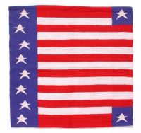 Patriotic American Flag Western Saddle Blanket - 32" x 32"