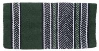 Shoshone Western Saddle Blanket - 32" x 32" - Hunter Green/BLK/Cream