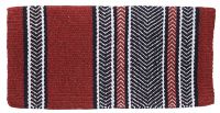 Shoshone Western Saddle Blanket - 32" x 32" - Burgundy/BLK/Cream
