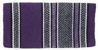 Shoshone Western Saddle Blanket - 32" x 32" - Purple/BLK/Cream