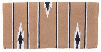Western Sierra Wool Saddle Blanket - Taupe/Blk/Cream - 30"x30"