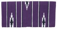 Western Sierra Wool Saddle Blanket - Purple/Blk/Cream - 30"x30"