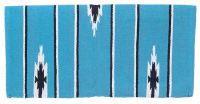 Western Sierra Wool Saddle Blanket - Teal/Blk/Cream - 30"x30"