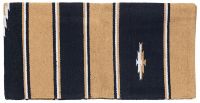 Western Sierra Wool Saddle Blanket - Tan/Blk/Cream - 30"x60"