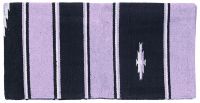 Western Sierra Wool Saddle Blanket - Lavender/Blk/Cream - 30"x60"
