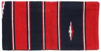 Western Sierra Wool Saddle Blanket - Red/Blk/Cream - 30"x60"