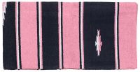 Western Sierra Wool Saddle Blanket - Pink/Blk/Cream - 30"x60"