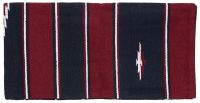 Western Sierra Wool Saddle Blanket - Burgundy/Blk/Cream - 30"x60"