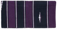 Western Sierra Wool Saddle Blanket - Purple/Blk/Cream - 30"x60"