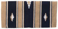 Western Sierra Wool Saddle Blanket - Taupe/Blk/Cream - 32"x32"