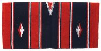 Western Sierra Wool Saddle Blanket - Red/Blk/Cream - 32"x32"