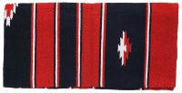 Western Sierra Wool Saddle Blanket - Red/Blk/Cream - 32"x64"