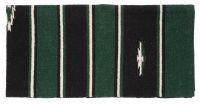 Western Sierra Wool Saddle Blanket - Hunter Green/Blk/Cream - 32"x64"