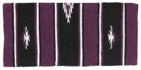 Western Pony Wool Saddle Blanket - Purple/Blk/Cream - 24" x 24"