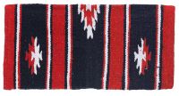 Miniature Horse Western Wool Saddle Blanket - Red/Blk/Cream - 19" x 19"