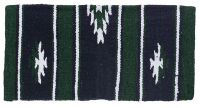 Miniature Horse Western Wool Saddle Blanket - Hunter Green/Blk/Cream - 19" x 19"