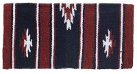 Miniature Horse Western Wool Saddle Blanket - Burgundy/Blk/Cream - 19" x 19"
