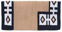Western Saddle Blanket - Thunderbird Double Weave - Taupe - 32" x 32"