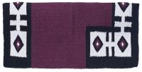 Western Saddle Blanket - Thunderbird Double Weave -Purple - 32" x 32"
