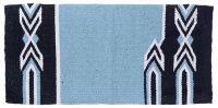 Tomahawk Western Saddle Blanket - 32" x 32" - Baby Blue