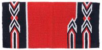 Tomahawk Western Saddle Blanket - 32" x 32" - Red