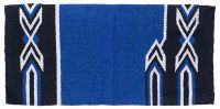 Tomahawk Western Saddle Blanket - 32" x 32" - Royal Blue