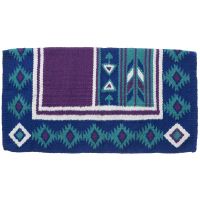 Western Cherokee Wool Saddle Blanket - Purple/Teal/Blue/White