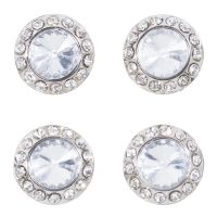 Faceted Clear Crystal Magnetic Show Number Holder ( Set of 4)