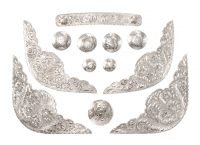 Western Silver Show Saddle 12 Piece Set