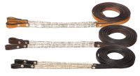 Leather Silver Ferruled Western Bridle Show Reins