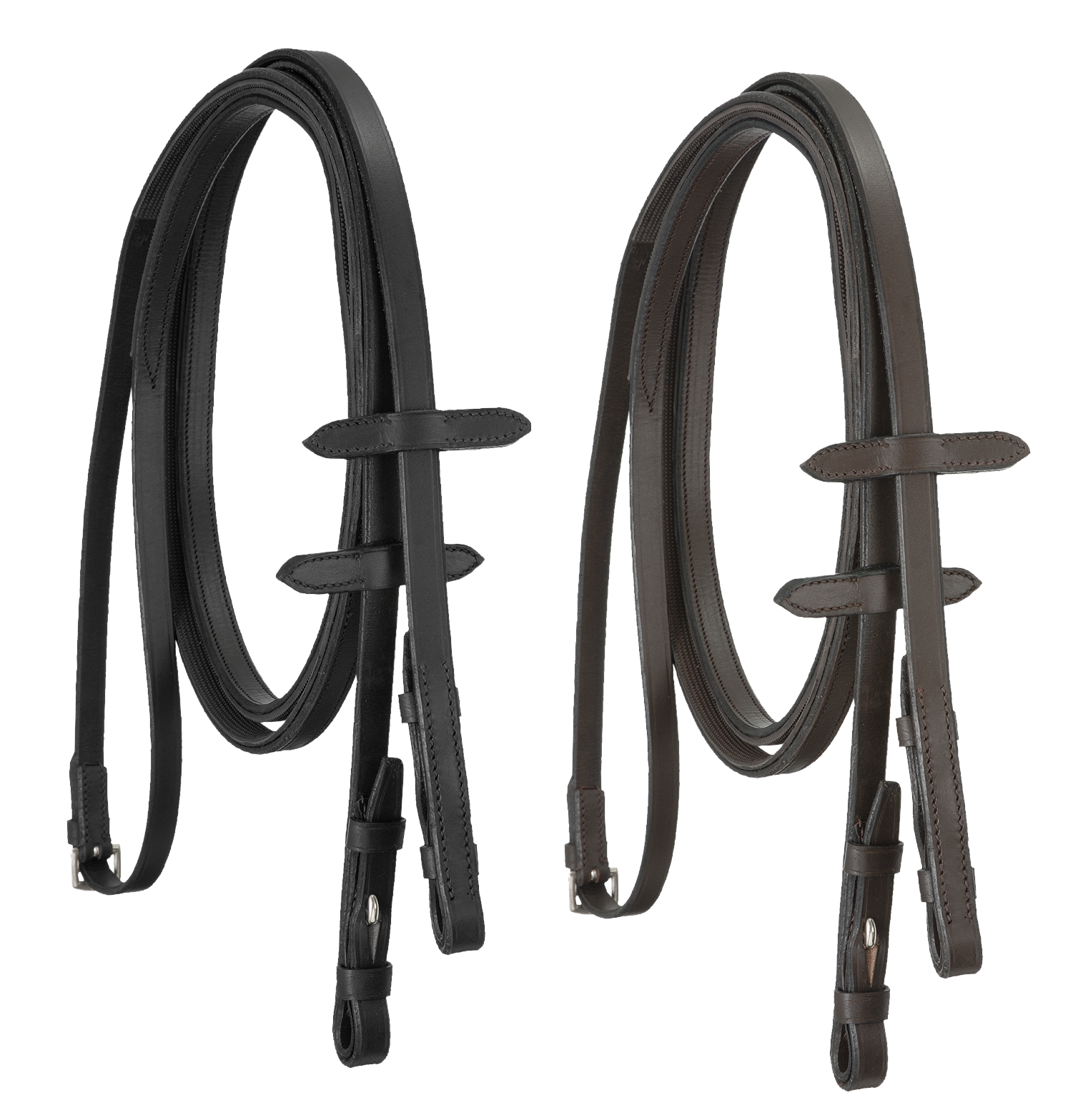 English Reins Rubber Grip & Martingale Stops 5/8" x 54"
