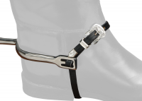 English Black Leather Show Spurs