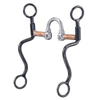 Black Steel S Shank Sweet Iron Correction Snaffle