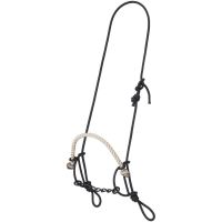 Rope Headstall with rope Nose/Chain Gag Combo Bit