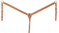 Light Oil Premium Leather Breastcollar 1" Basketstamp Tooling