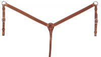Medium Oil Leather Western Breastcollar 1" Basketstamp Tooling