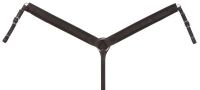 Black Nylon Western Breastcollar w/Leather Overlay